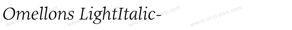 Omellons LightItalic字体转换